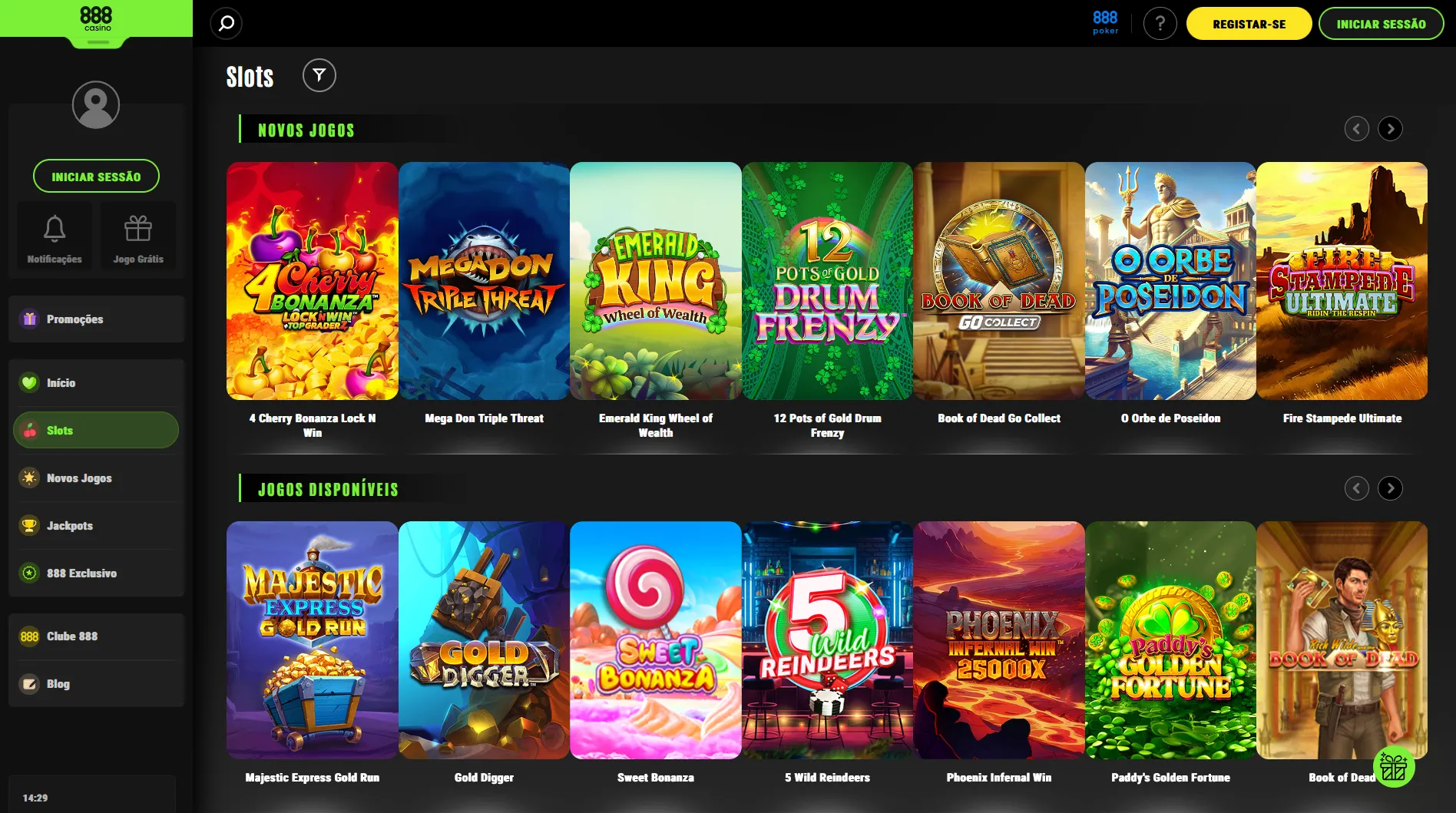 Top jogos nos casinos online Portugal